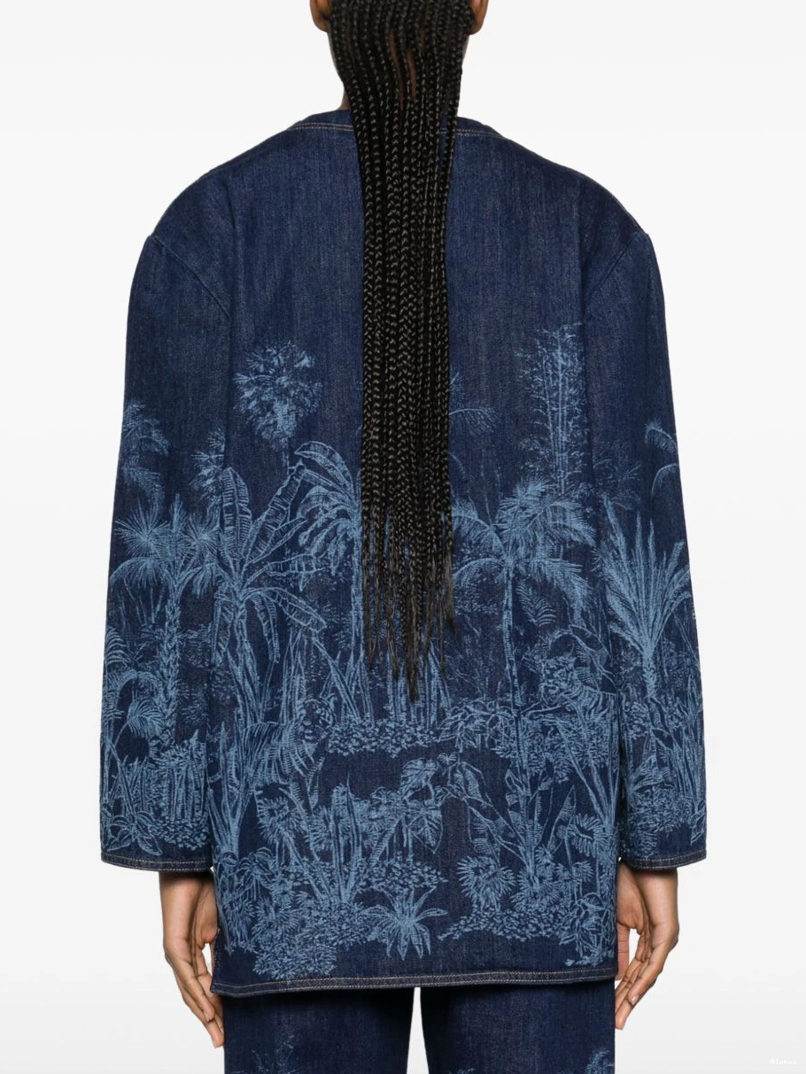 Affordable Toile Jouy Women Alanui de tunic denim Jungle 0821